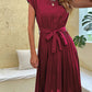 Elegantes - sommerkleid mit taillenband & fliebender a-linie