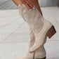 Beige Cowboystiefel für Damen