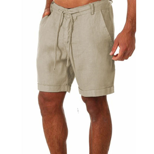 Tobias - Khakifarbene Baumwollshorts