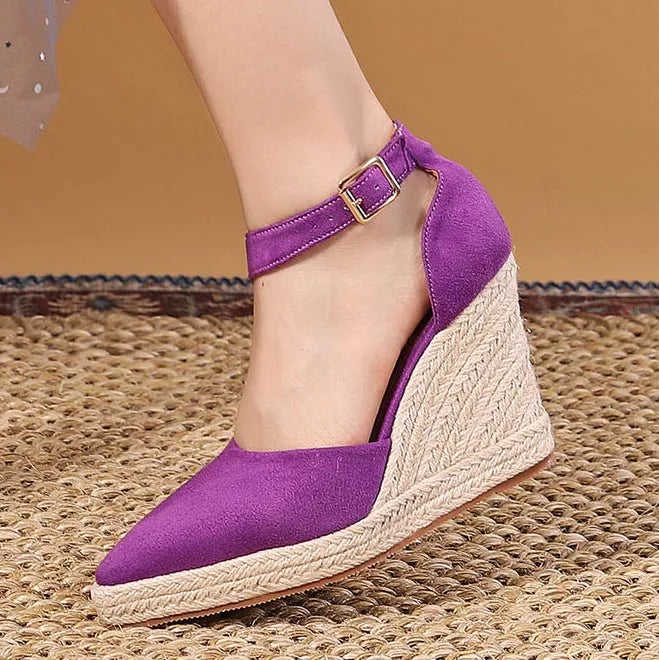 Fiona - Violette Damen-Wedges