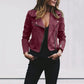 Hailey asymmetrische motorradjacke aus kunstleder – damen