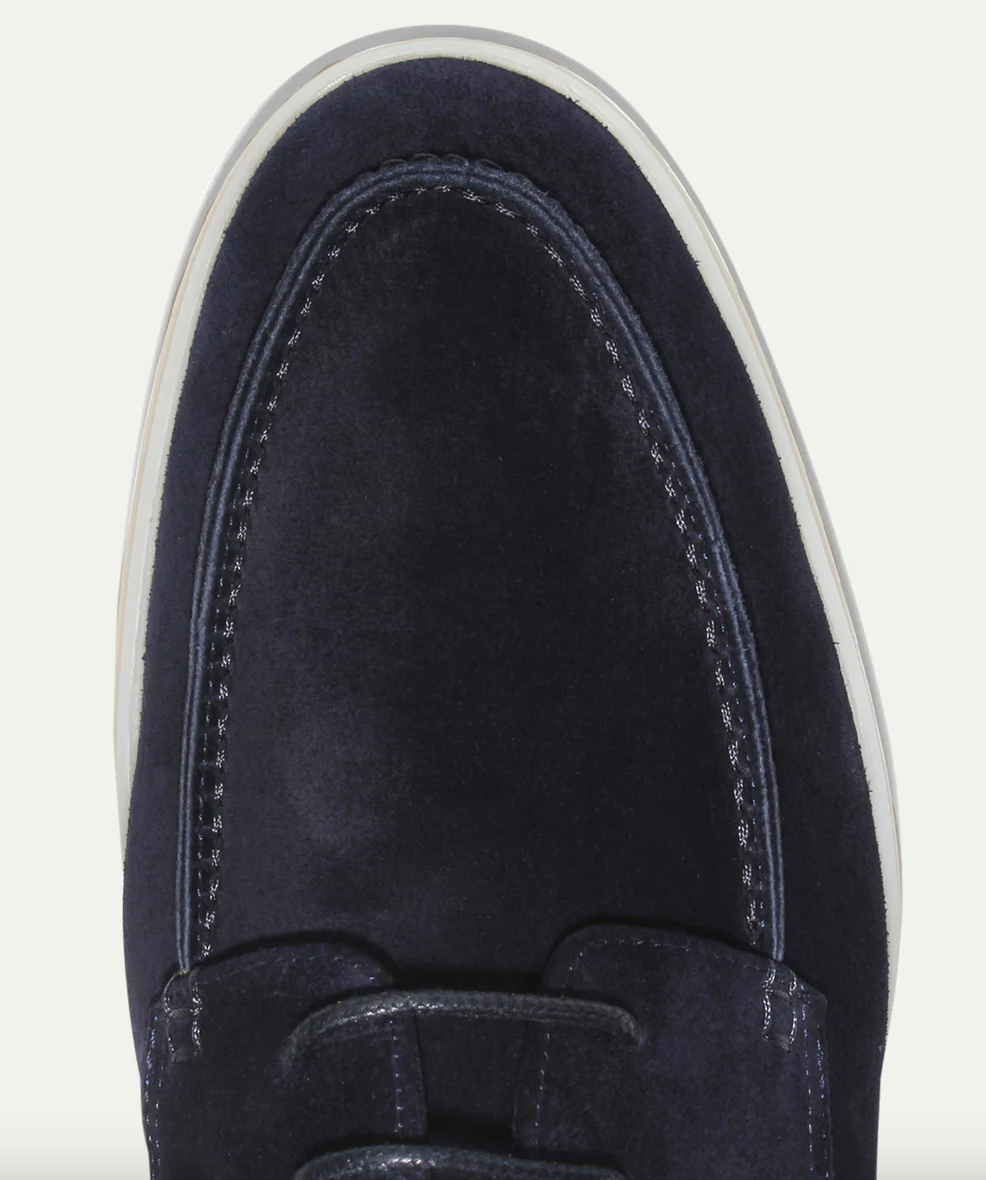 Marineblau Leder loafers für herren