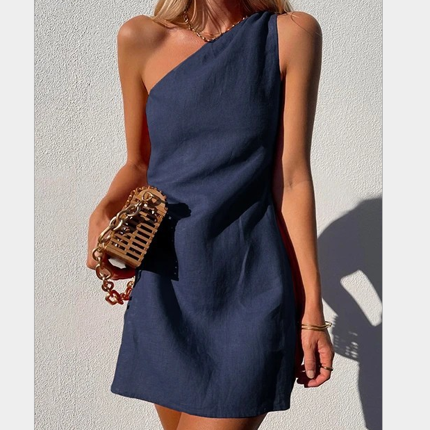 Mia - Weißes One-Shoulder-Kleid