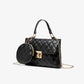 Isabelle - Schwarze Gesteppte Duo-Handtasche