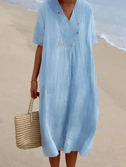 Luftiges sommerkleid im boho-stil - leichtigkeit & komfort