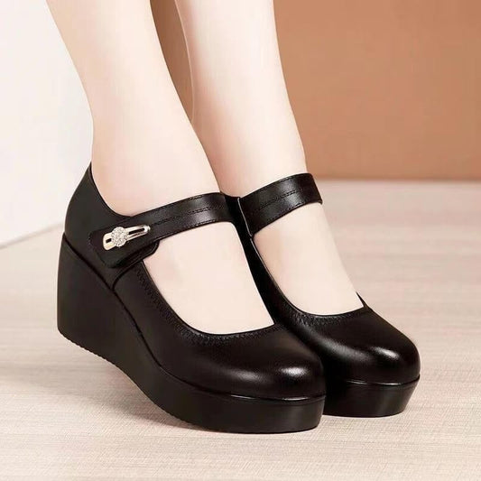 Schwarze Casual-Wedges - Clara