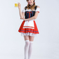 Bodhi | mini-dirndl kleid mit herzschnürung und kontrastschürze für frauen