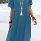 Beiges Maxikleid mit Taschen - Mia
