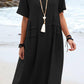 Beiges Maxikleid mit Taschen - Mia