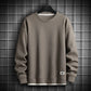 Johan – waffle-knit sweatshirt mit rundhalsausschnitt