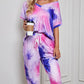 Ibo | set bestehend aus hemd und hose im batikmuster in rosa und blau