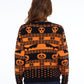 Orange-schwarzer Halloween-Pullover – Lisa