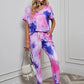 Ibo | set bestehend aus hemd und hose im batikmuster in rosa und blau