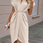 Sophie - schwarzes midi-wickelkleid