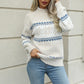 Agnes – oversized strickpullover mit fair-isle-muster und stehkragen