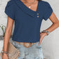 Beatrice Elegantes Asymmetrisches Knopfoberteil