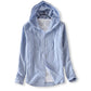 Schwarzer Leinen-Hoodie mit Knopfverschluss - Kai