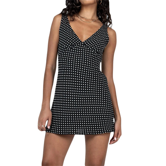 Clara - Schwarz Gepunktetes Minikleid