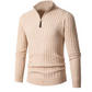 Lässiger herrenpullover mit halbem reißverschluss – modernes strickmuster