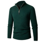 Lässiger herrenpullover mit halbem reißverschluss – modernes strickmuster