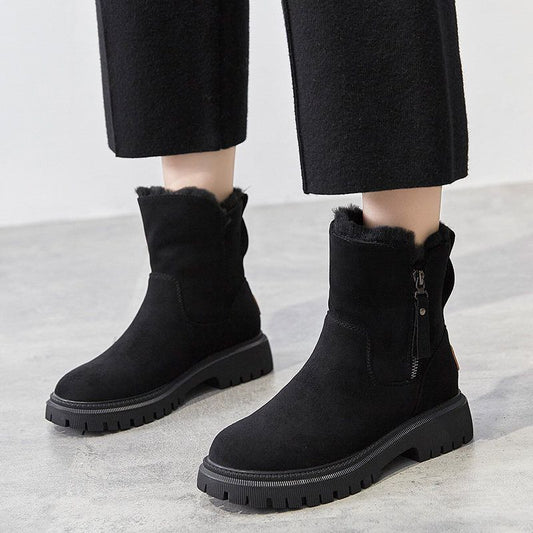 Aiko - damen baumwollstiefel mit reißverschluss