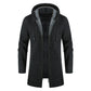 Winter-Fleece-Cardigan mit Kapuze Rot - Arvid