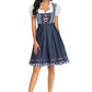 Kortright | dirndl kleid mit karomuster und kontrastschürze für frauen