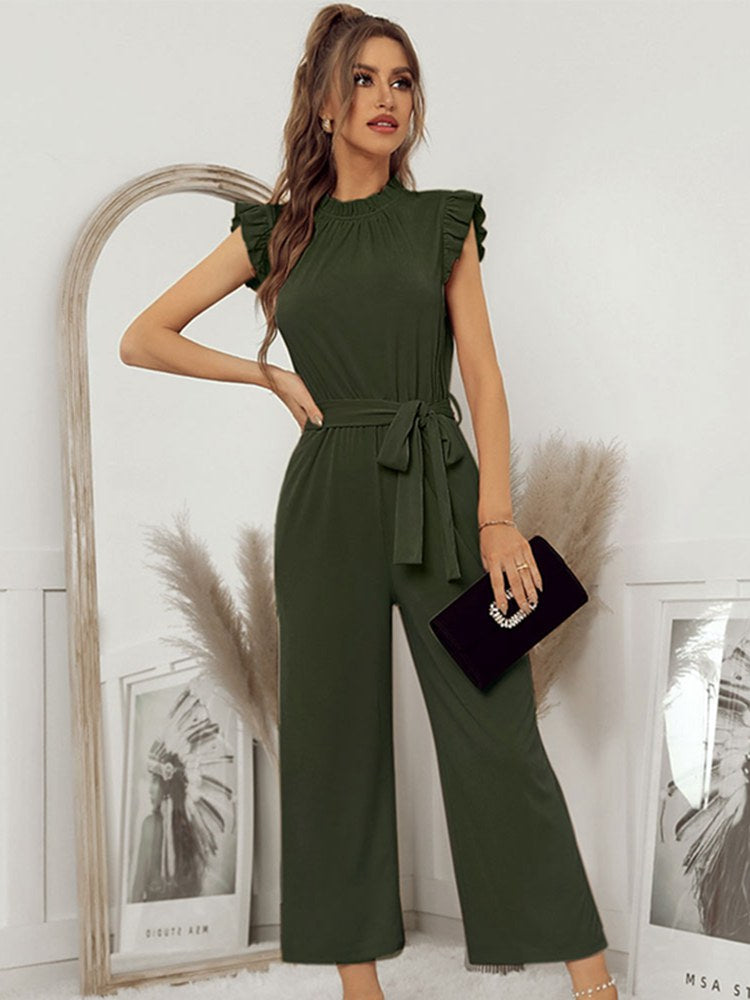 Sophia - Pinker Rüschen-Jumpsuit