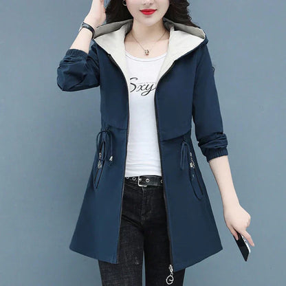Wolf lange windbreaker-jacke