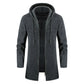 Winter-Fleece-Cardigan mit Kapuze Rot - Arvid