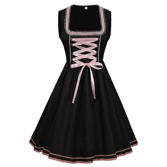 Somerset | dirndl kleid mit rosenschleife und tüllstickerei für frauen