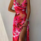 Mila - elegantes maxikleid mit reißverschluss an der seite