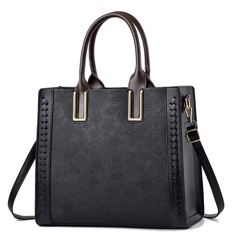 Sofia - Braun Geprägte Ledertasche