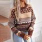 Haze – retro strickpullover mit kontrastdetails