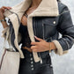 Dina lederjacke mit fleece-futter – warmer winter-lederlook