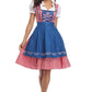 Kortright | dirndl kleid mit karomuster und kontrastschürze für frauen