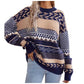 Haze – retro strickpullover mit kontrastdetails