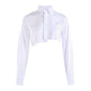 Weißes Cropped Shirt - Lara