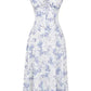 Blumiges - bustierkleid mit mittlerer taille