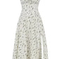Blumiges - bustierkleid mit mittlerer taille