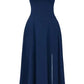 Blumiges - bustierkleid mit mittlerer taille