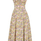 Blumiges - bustierkleid mit mittlerer taille