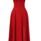 Blumiges - bustierkleid mit mittlerer taille