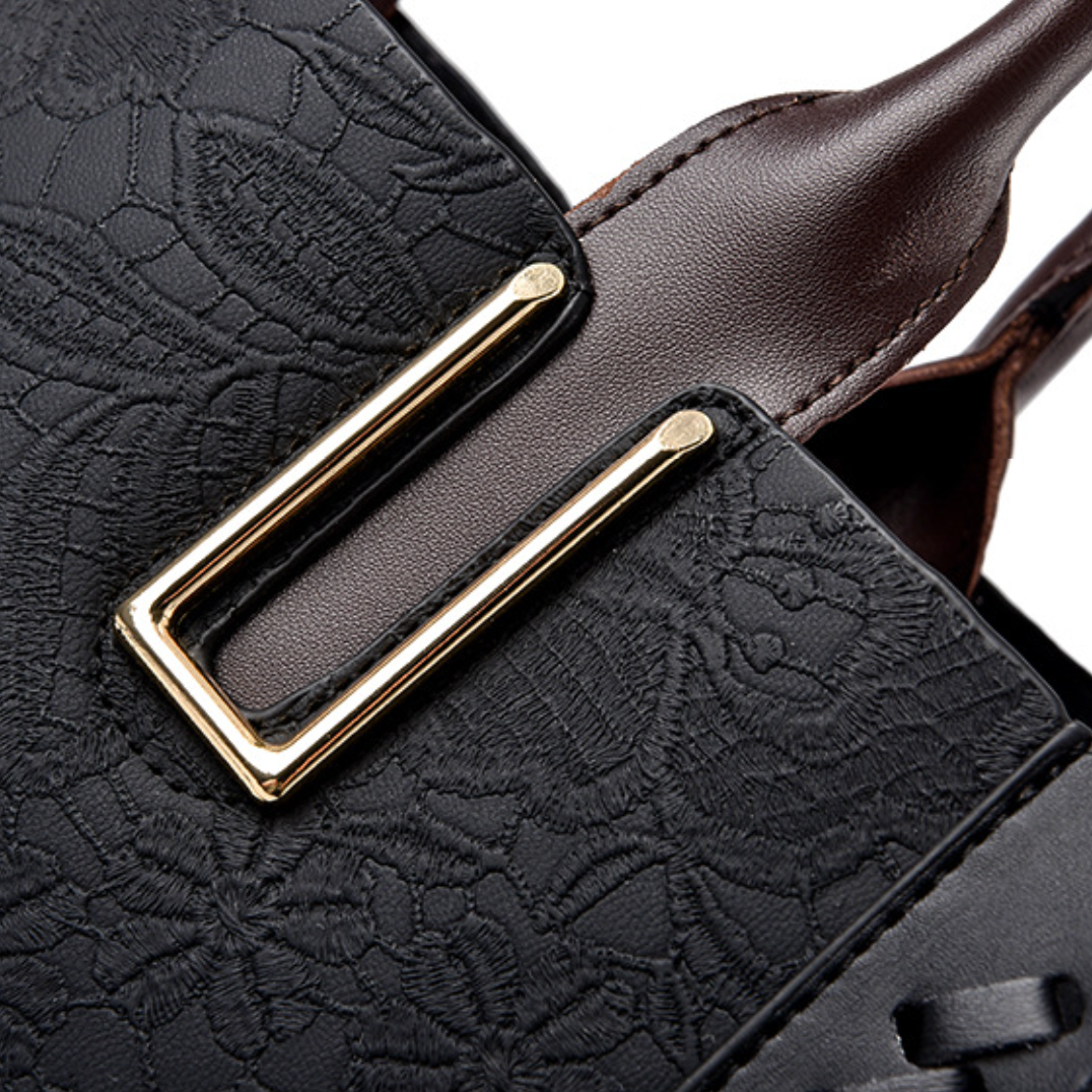 Sofia - Braun Geprägte Ledertasche