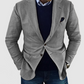 Benno - herren-strickjacke mit lässigen knöpfen, taschen und reverskragen, einfarbig, langärmelig