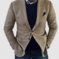 Benno - herren-strickjacke mit lässigen knöpfen, taschen und reverskragen, einfarbig, langärmelig