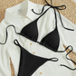 Zoey – blauer bikini mit hohem band und v-ausschnitt