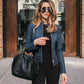 Nadia | taillierte jacke aus kunstleder