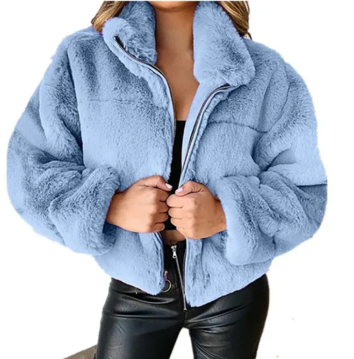 Stylische wintermode teddyjacke für damen - Jana