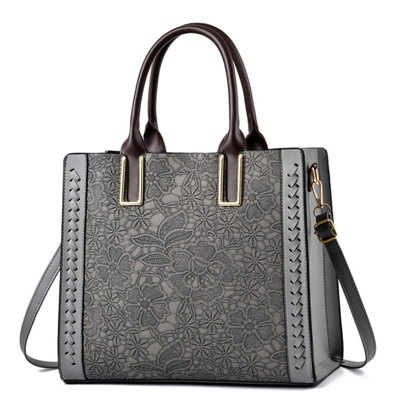 Sofia - Braun Geprägte Ledertasche